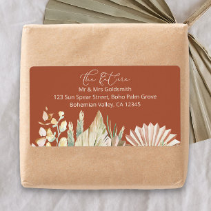 Terracotta en el futuro Sr. y Sra. Return Etiqueta