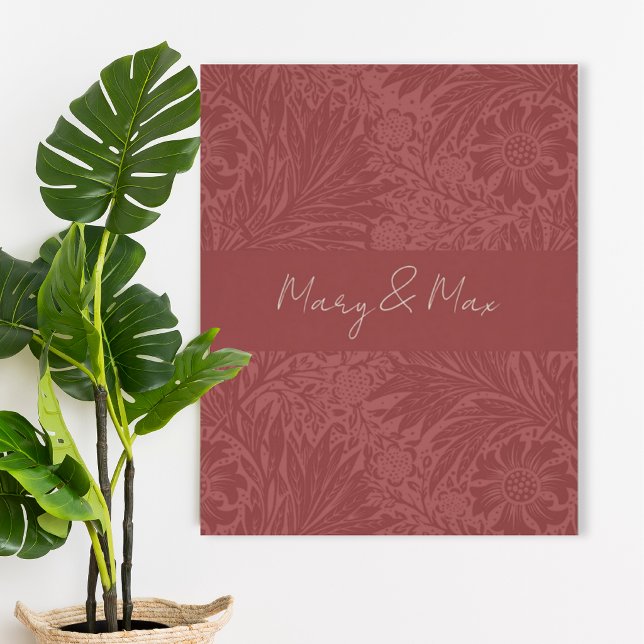 Terracotta Floral Wedding Poster (Subido por el creador)