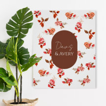 Terracotta Floral Wedding Welcome Poster