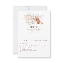 Terracotta Foliage Boho Wedding RSVP
