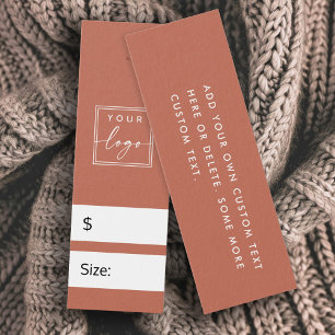 Terracotta marrón DIY precio colgar etiqueta con l