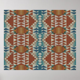 Terracotta Naranja Brown Arte Verde azulado del Mo