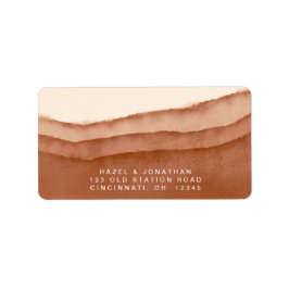 Terracotta Ombre | Etiqueta de color de agua suave