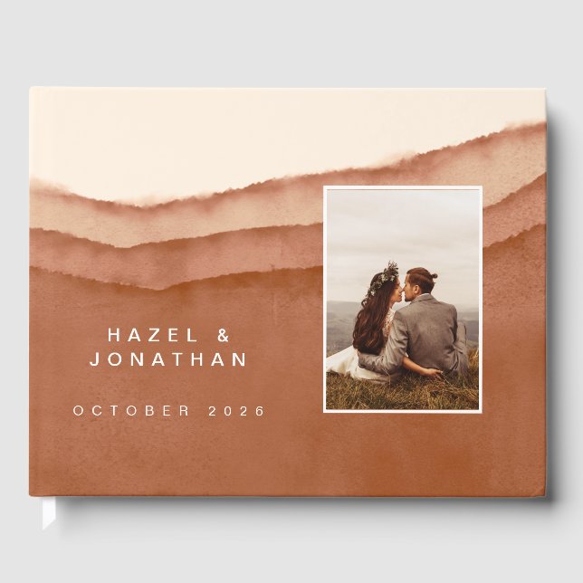 Terracotta Ombre | Libro de Bodas (Anverso)