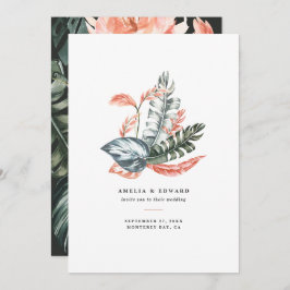 Terracotta sage boda de follaje tropical verde