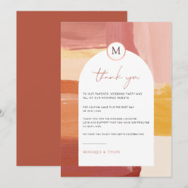 Terracotta Sunrise | Tarjeta de agradecimiento par