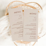 Terracotta toscana | Moderno menú de Bodas mínimos<br><div class="desc">Este sencillo y elegante menú presenta una moderna tipografía minimalista de sans serif,  unos bonitos colores bohemios rústicos que sólo proporcionan la información que sirve a un propósito. Reúne a sus seres queridos en torno a una hermosa comida con nuestra moda y sencilla colección de terracota toscana.</div>