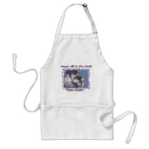 Terranova Dog~ se distrae al delantal del cocinero
