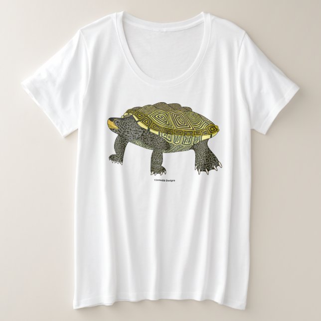 Terrapin (blanco) - camiseta de mujer talla plus (Anverso del diseño)