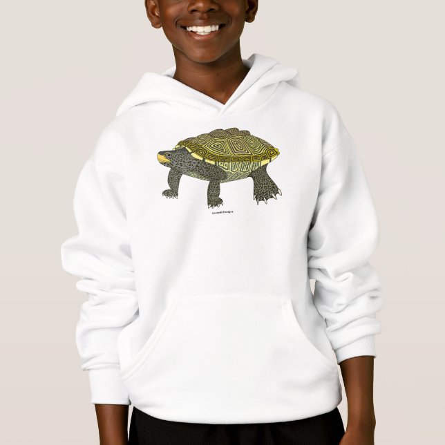 Terrapin (blanco) - Sudadera con capucha para niño (Anverso)