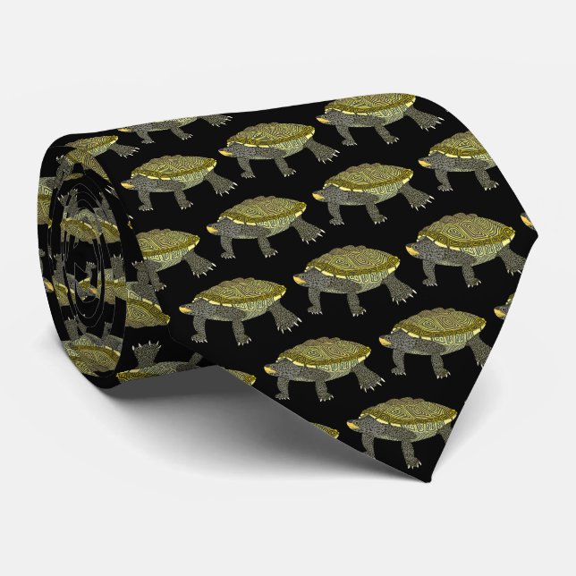 Terrapin (negro) - Corbata (Enrollado)