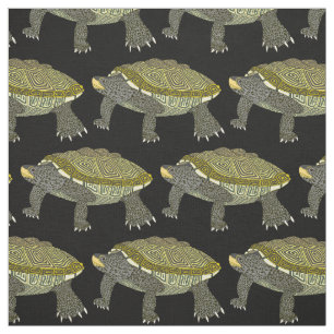 Terrapin (negro) - Tela de Algodón Peinado