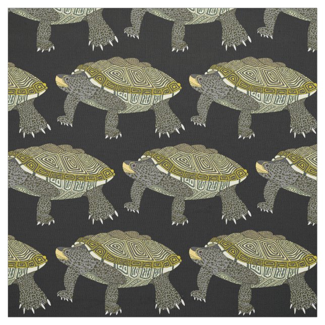 Terrapin (negro) - Tela de Algodón Pima (Retal)