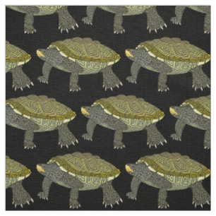 Terrapin (negro) - Tela de lino marfil