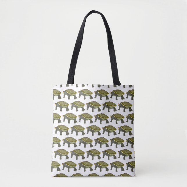 Terrapin (patrón blanco) - Bolsa Tote (Anverso)
