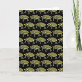 Terrapin (patrón negro) - Tarjeta de felicitación