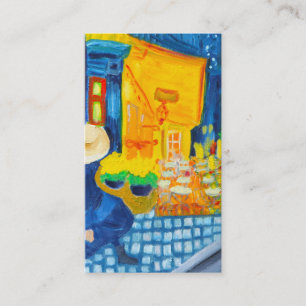 Terraza del café de Van Gogh en la tarjeta de