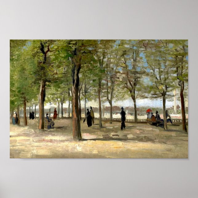 Terraza en los jardines de Luxemburgo (1886) Arte  (Frente)