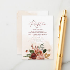 Terraza otoño y recepción borgoña