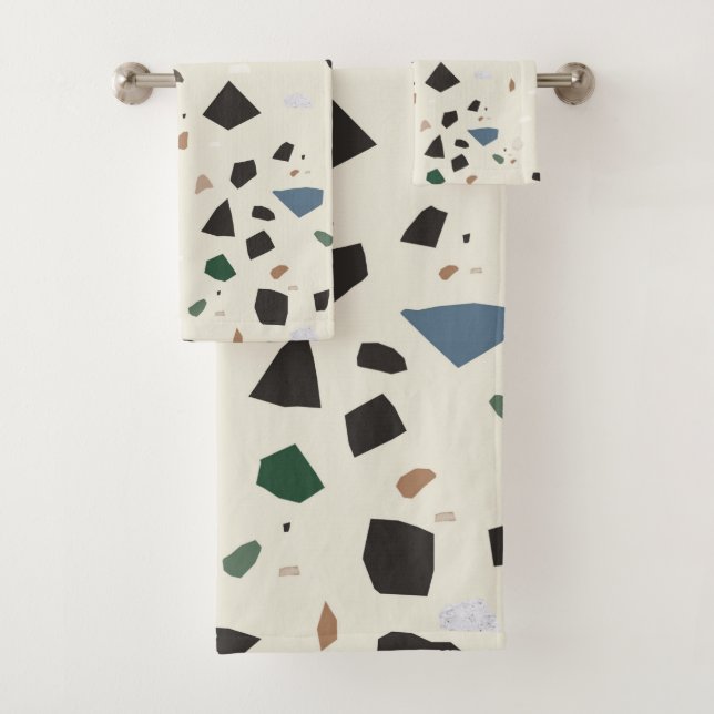 Terrazo negro verde azul Eden #1 (In situ)