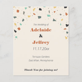 Terrazzo Tile Confetti Programa de Matrimonio Mode