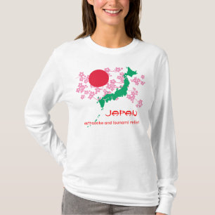 Terremoto de Japón y camisa del alivio del tsunami