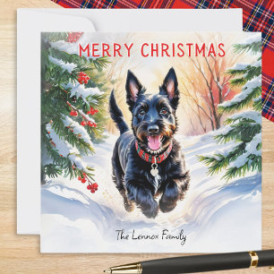Terrero Escocés Perro Scottie En Navidad