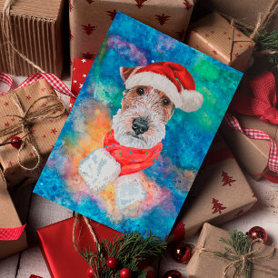 Terrier de Fox de Alambre raza perro Navidad