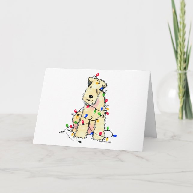 Terrier de trigo suavemente revestido - navidad (Anverso)