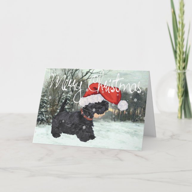 Terrier escocés Navidad nieve (Anverso)