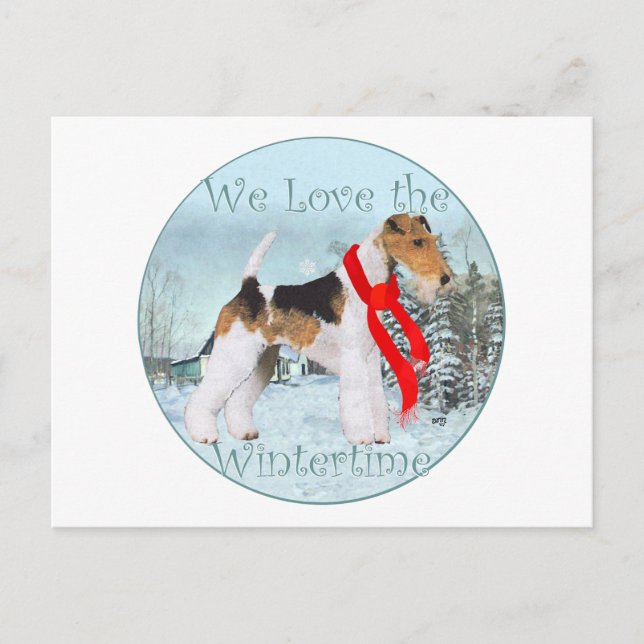 Terrier Fox de alambre de Navidad (Anverso)