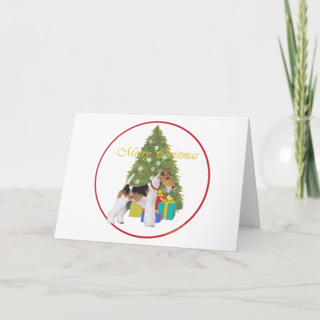 Terrier Fox de alambre de Navidad (Anverso)