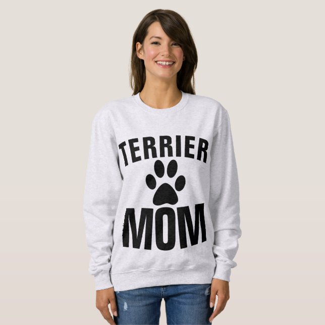 TERRIER MOM Camisetas de perro y sudaderas (Anverso completo)