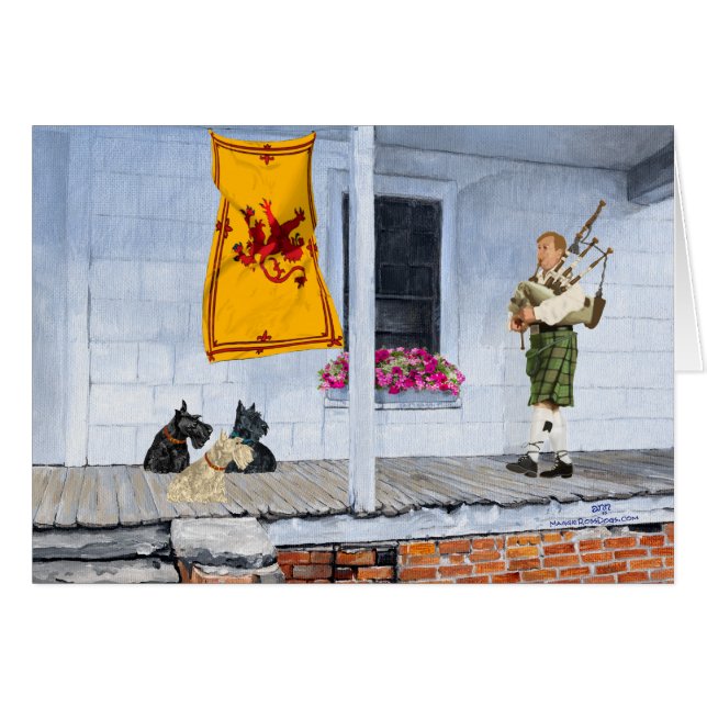 Terriers escoceses con gaitero (Anverso (Horizontal))