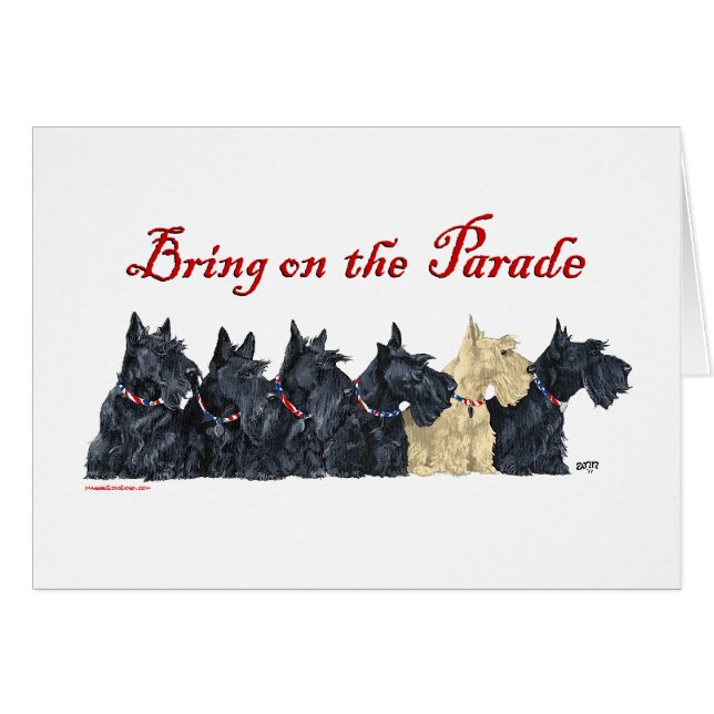 Terriers Escoceses Negros y Trigos (Anverso (Horizontal))