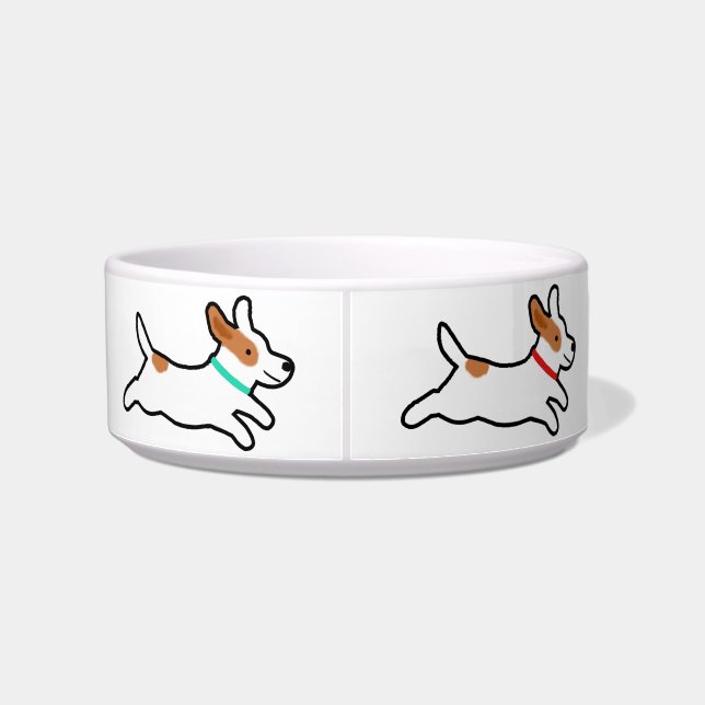 Terriers Jack Russell Lindos - Plato Divertido par (Espalda)