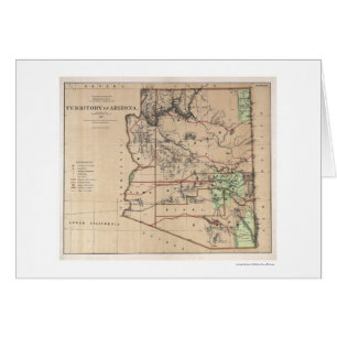Territorio del mapa 1876 de Arizona