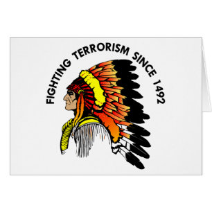 Terrorismo que lucha del jefe indio