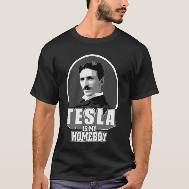 Tesla es mi camisa   del ateo del Homeboy (Anverso)