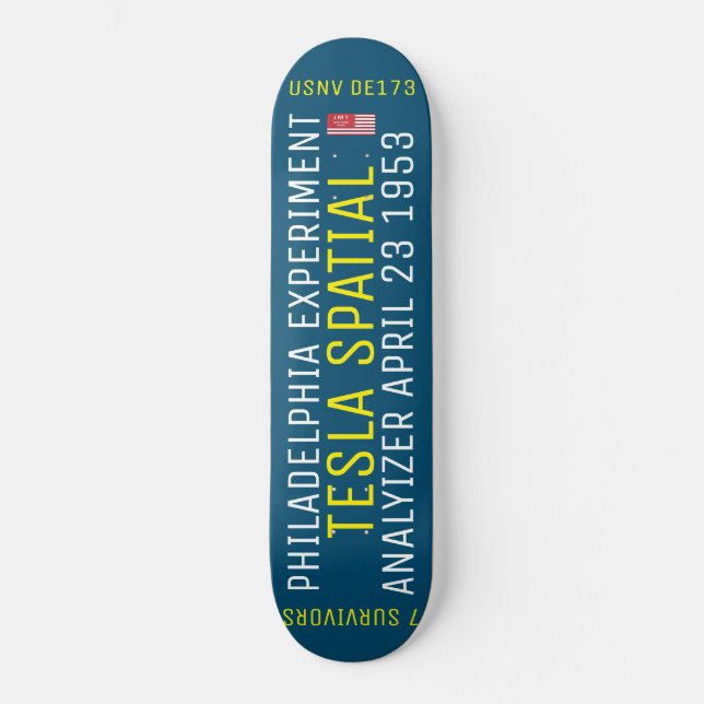 TESLA ESPACIAL Skateboard (Anverso)