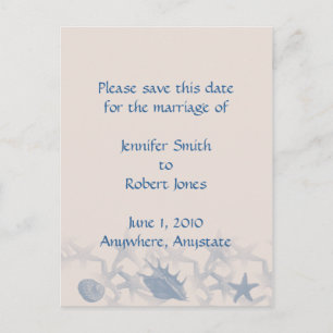 Tesoro por el mar Salven la fecha, postal