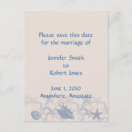 Tesoro por el mar Salven la fecha, postal