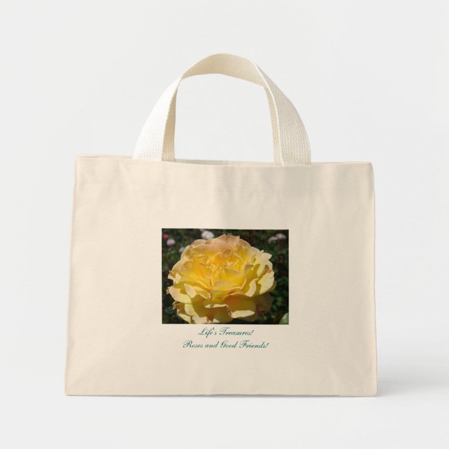 ¡Tesoros de la vida! Bolsas tote de Rosas y Buenos (Frente)