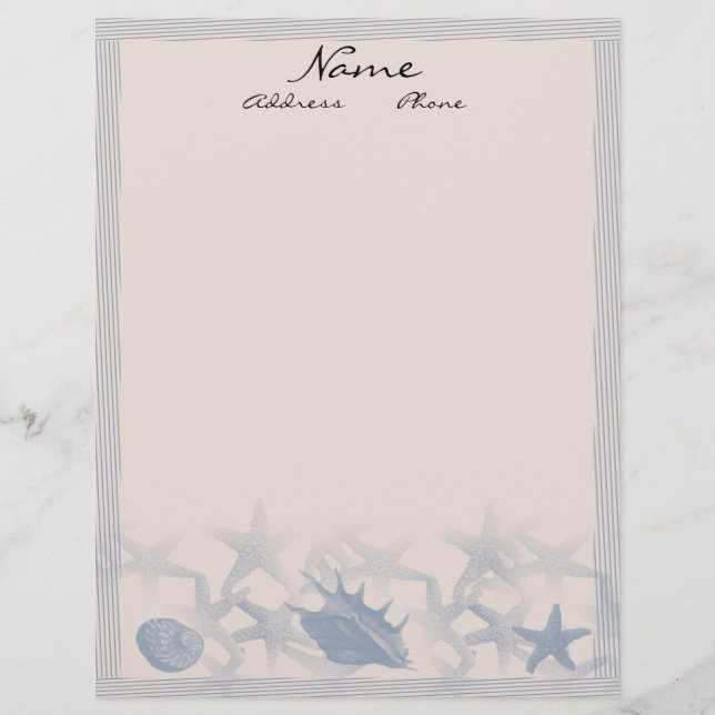 Tesoros por el papel con membrete del mar (Anverso)