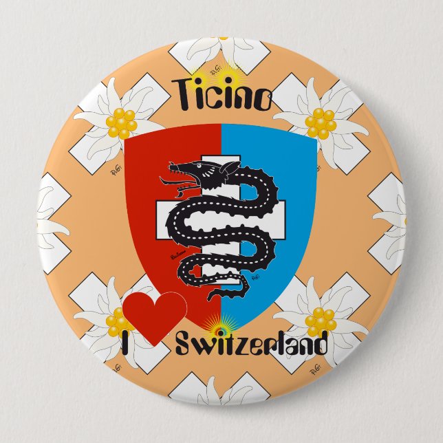 Tessin - Ticino - Schweiz - botón Svizzera (Anverso)
