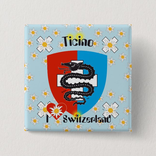 Tessin - Ticino - Schweiz - botón Svizzera (Anverso)