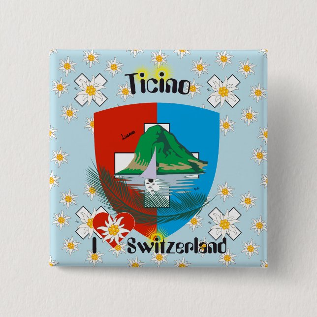 Tessin - Ticino - Schweiz - botón Svizzera (Anverso)