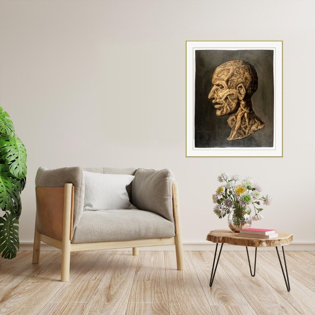 Testa Anatomica vintage - Impresión de arte grande (Vintage 'Testa Anatomica'.  Large Art Print)