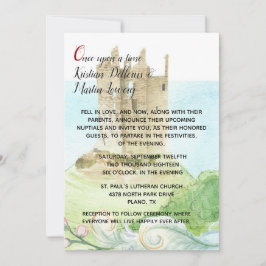 Testigo de hadas Castillo Invitación a la boda