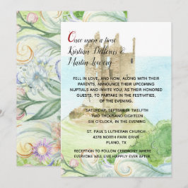 Testigo de hadas Castillo Invitación a la boda